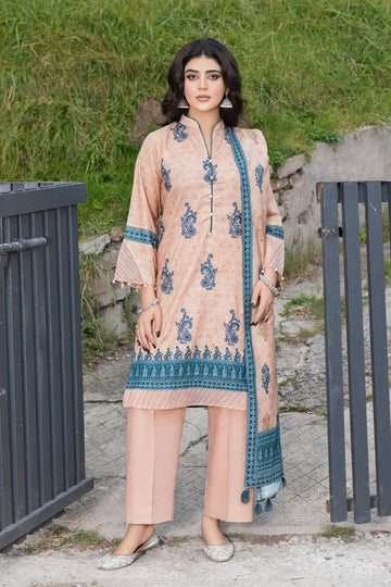 3PC Embroidered stitched Khaddar Suit KKHE-3580 - Embroidered - KHAS STORES US -